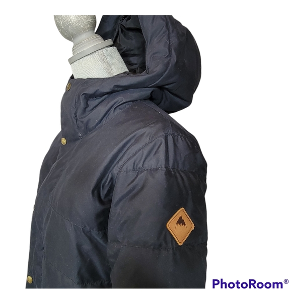 Burton Women's Quilted Black Puffer Parka Insulated Hooded Extra Small 0/2 - Picture 4 of 9